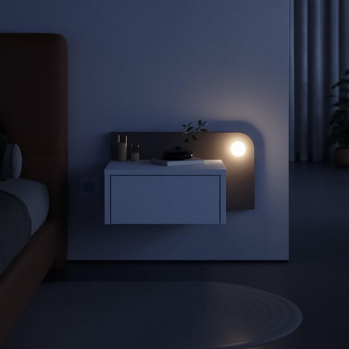 Hanah Home Dotta Blanco y Moca Claro con LED